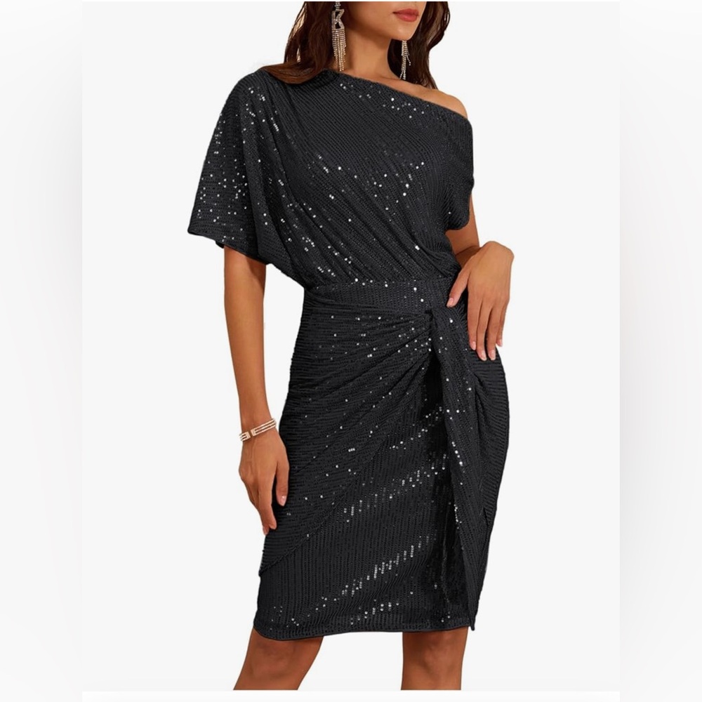 Black sequin dress